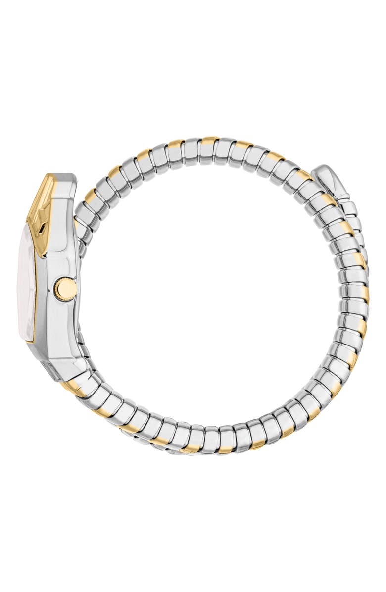 Just Cavalli Snake Bracelet Watch, 23mm x 32.5mm, Alternate, color, Two Tone Silver/ Gold
