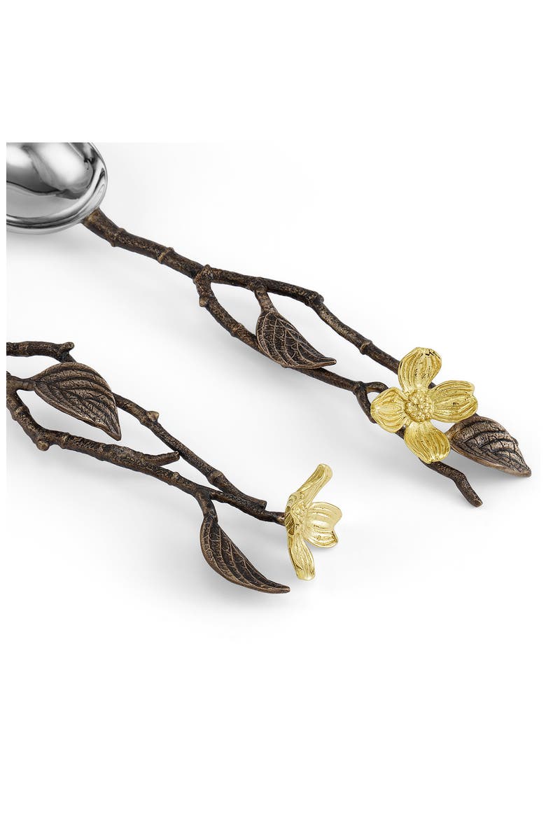 Dogwood Set of 2 Serving Utensils, Alternate, color, BRASS/ GOLD