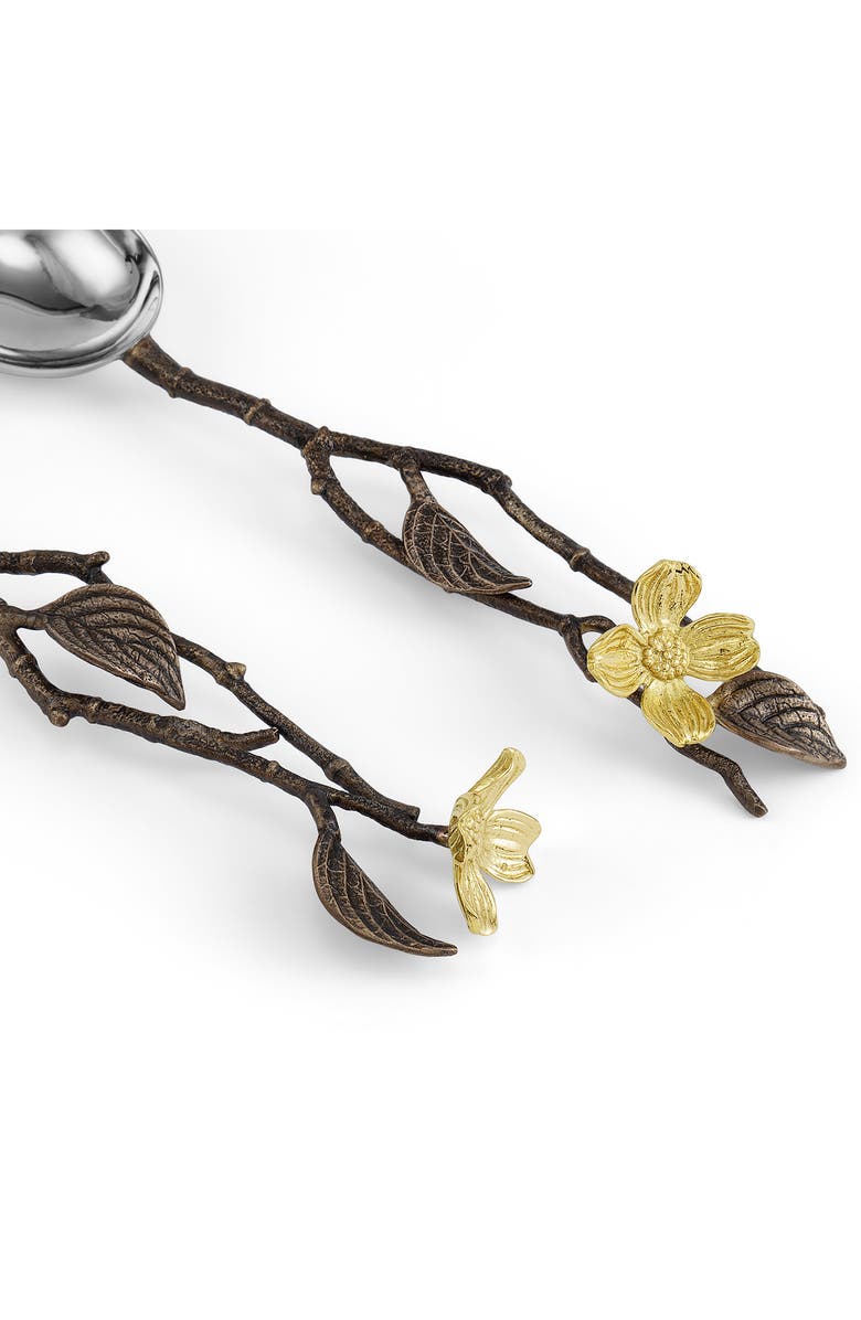 Michael Aram Dogwood Set of 2 Serving Utensils, Alternate, color, Brass/ Gold