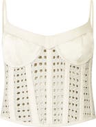 PHILIPP PLEIN Weaved Leather Bustier Women