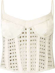 PHILIPP PLEIN Weaved Leather Bustier Women