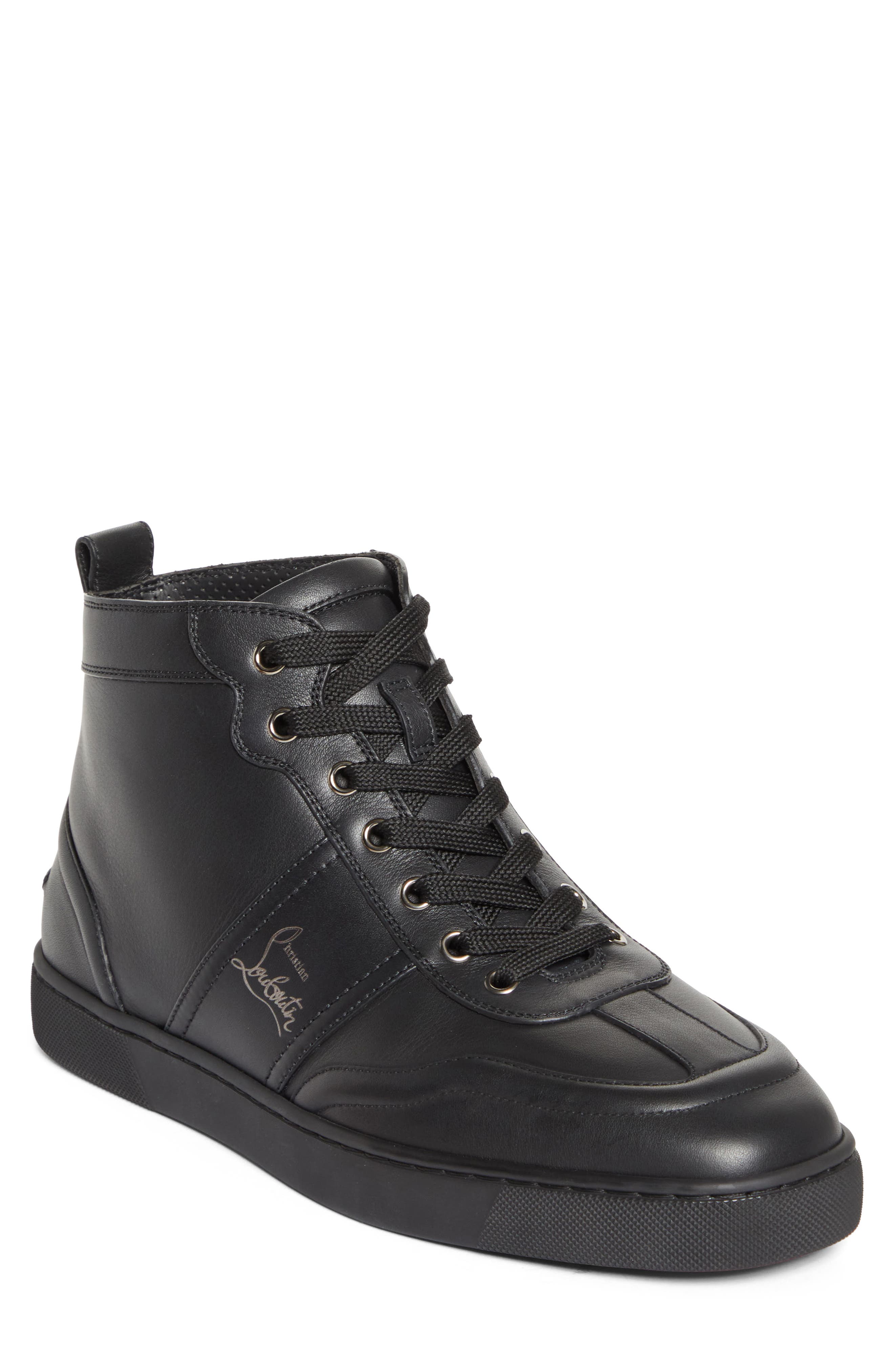 Christian Louboutin Retero High Top Sneaker, Main, color, Bk01-Black