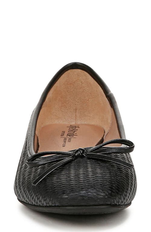 Lifestride Cheers Woven Ballet Flats In Black