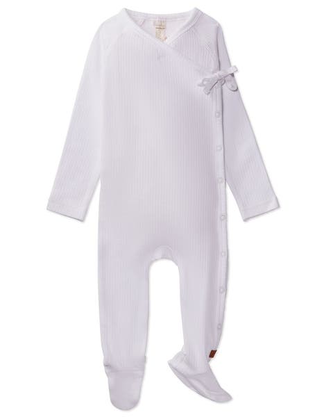 Solid Ribbed Cross Over Tie Footie (Toddler)