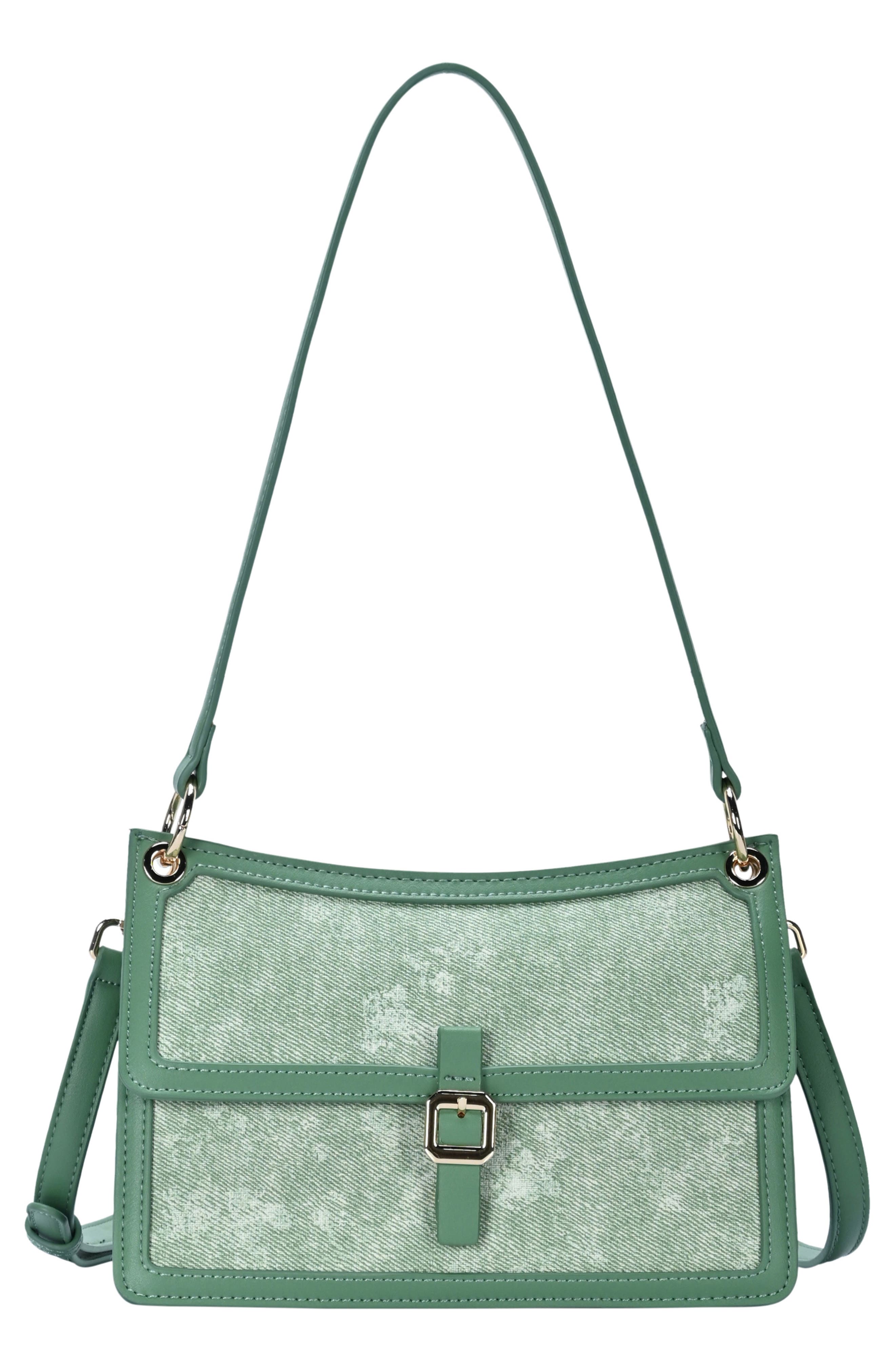 Rachel Zoe Washed Twill Flap Shoulder Bag, Main, color, 