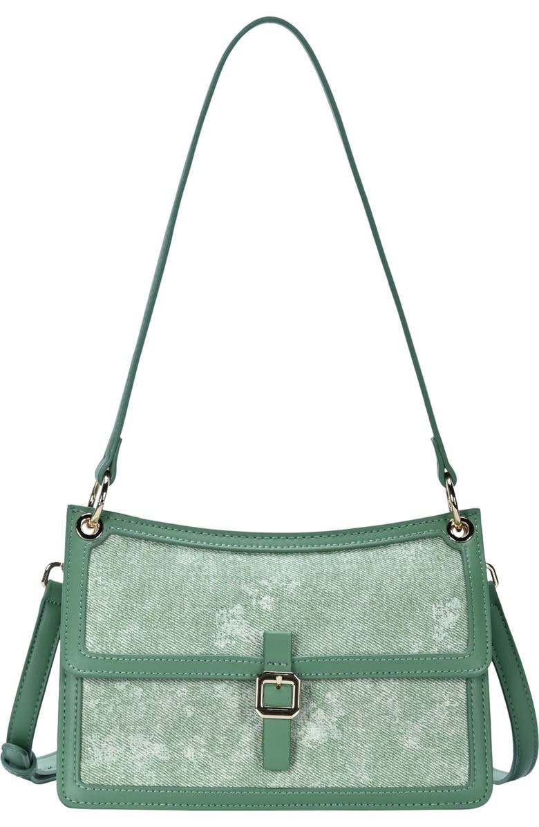 Rachel Zoe Washed Twill Flap Shoulder Bag, Main, color,