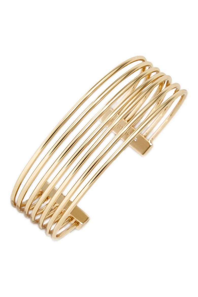 Kaity Cuff Bracelet, Alternate, color, GOLD