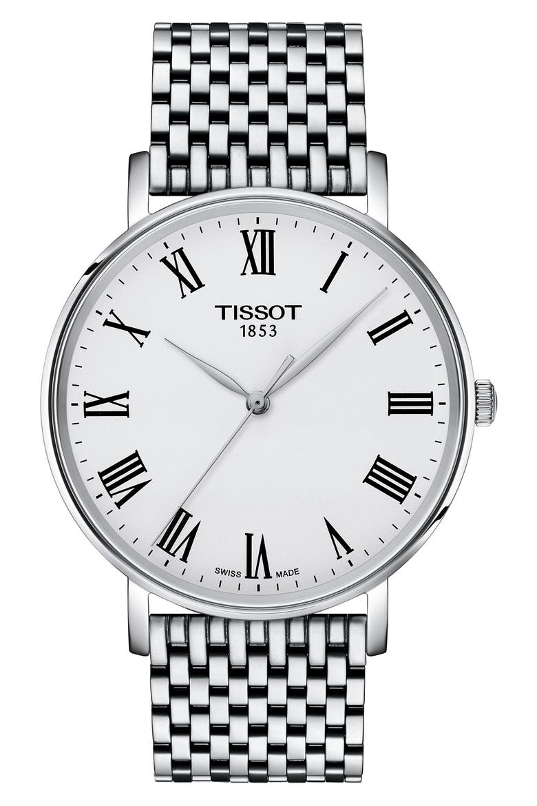 Chemin Des Tourelles Automatic Bracelet Watch, 32mm, Main, color, SILVER