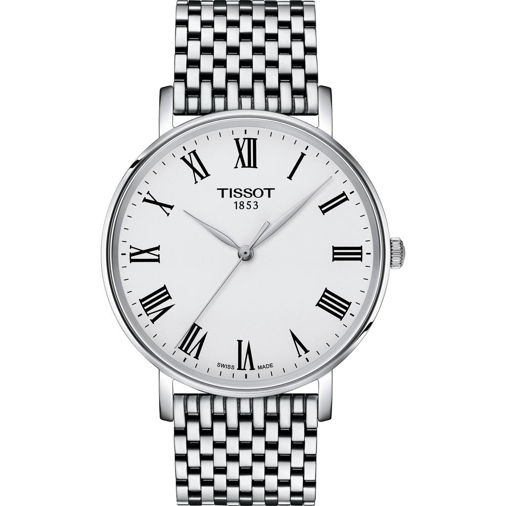 Tissot Chemin Des Tourelles Automatic Bracelet Watch, 32mm In Silver