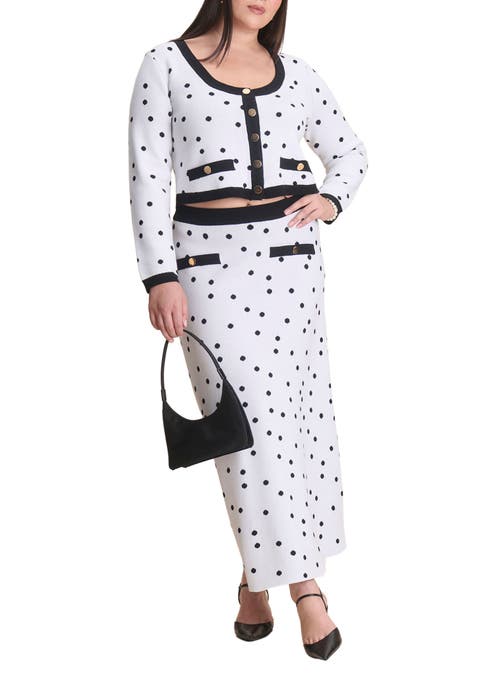 Intarsia Trumpet Sweater Skirt (Plus Available)