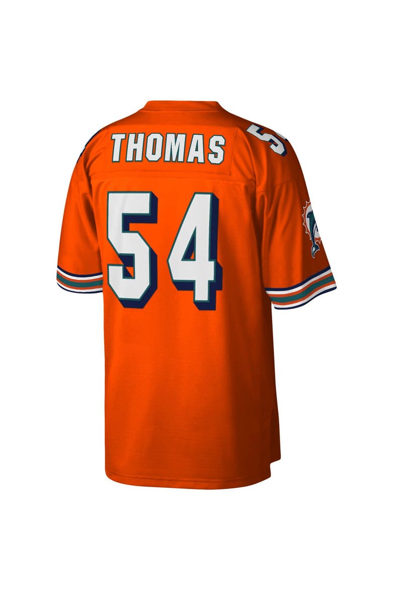 Men's Mitchell & Ness Zach Thomas Orange Miami Dolphins Legacy Replica Jersey, Alternate, color, Orange