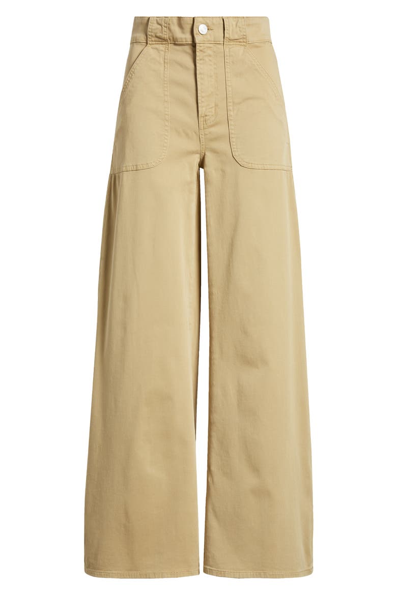 Modern Patch Pocket Wide Leg Pants, Alternate, color, SAHARA KHAKI