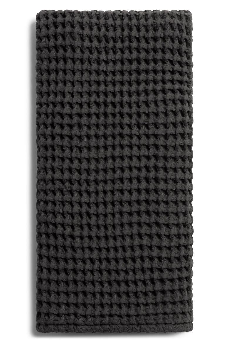 Waffle Hand Towel, Main, color, ONYX