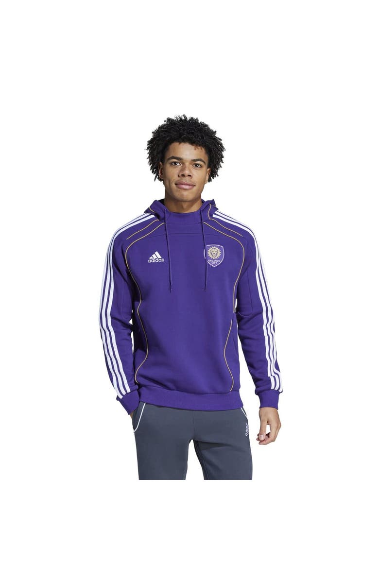 adidas Men's adidas Purple Orlando City SC 2025 Travel Pullover Hoodie, Main, color, Purple