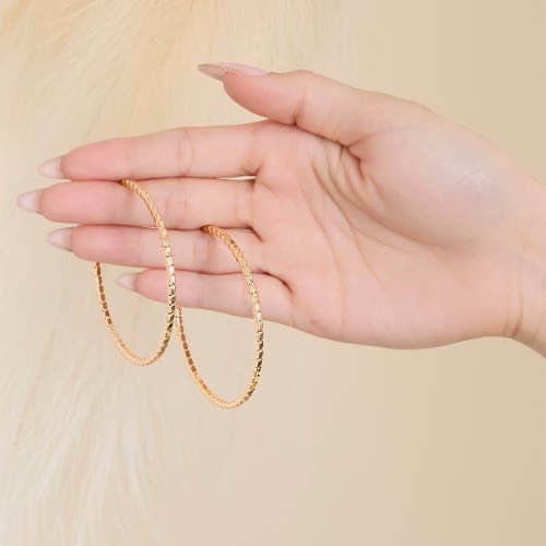 Jessica Simpson Omega Gold-tone Statement Hoop Earrings In Gold