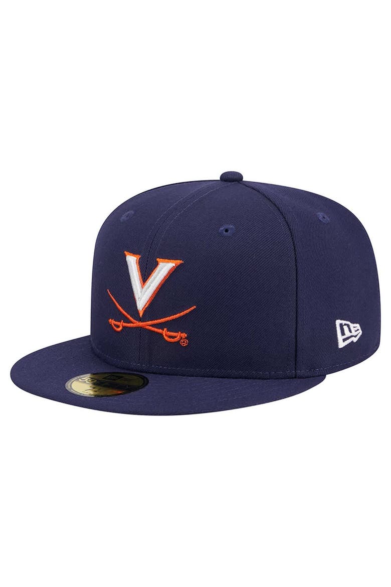 Men's New Era Navy Virginia Cavaliers 59FIFTY Fitted Hat, Main, color, Navy