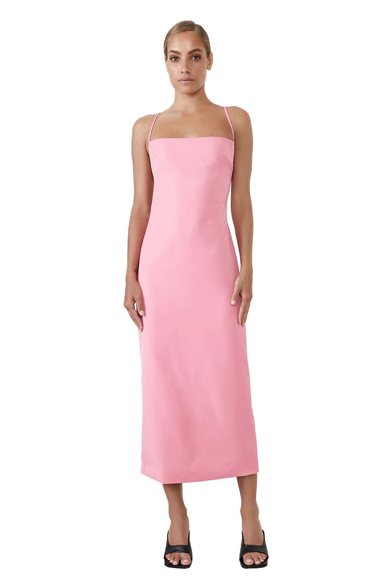 Jillian Square Neck Dress, Alternate, color, PINK SORBET