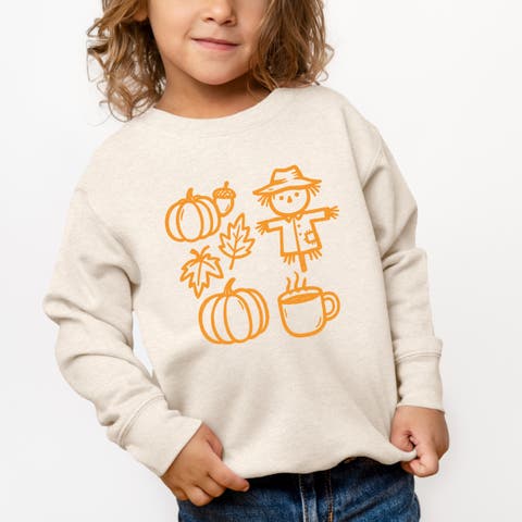 Fall Elements Outline Sweatshirt Toddler