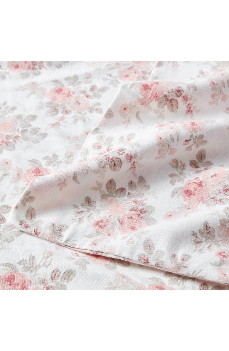 Laura Ashley Lisalee Cotton Flannel Sheet Set, Alternate, color, Lt-Pastel Pink