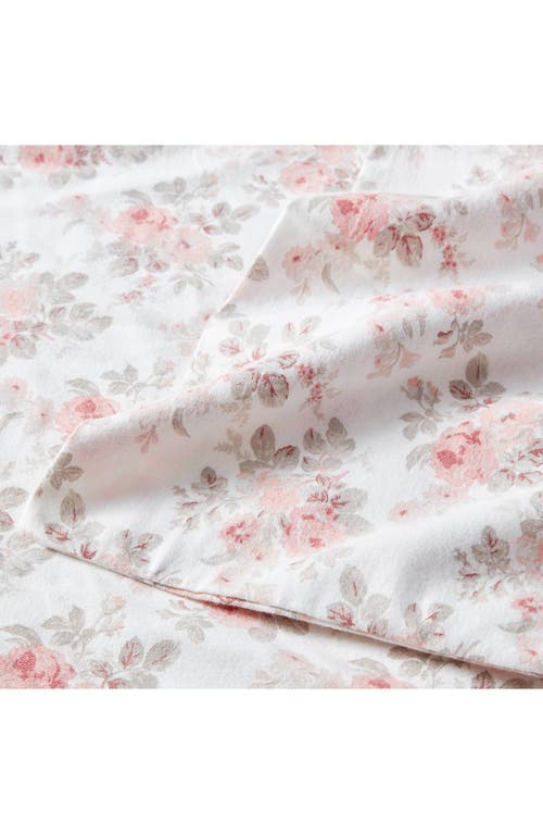 Laura Ashley Lisalee Cotton Flannel Sheet Set In Lt-pastel Pink