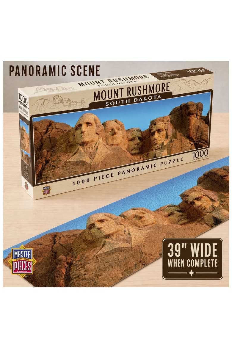 Mount Rushmore 1000pc Panoramic Puzzle, Alternate, color, Multicolor