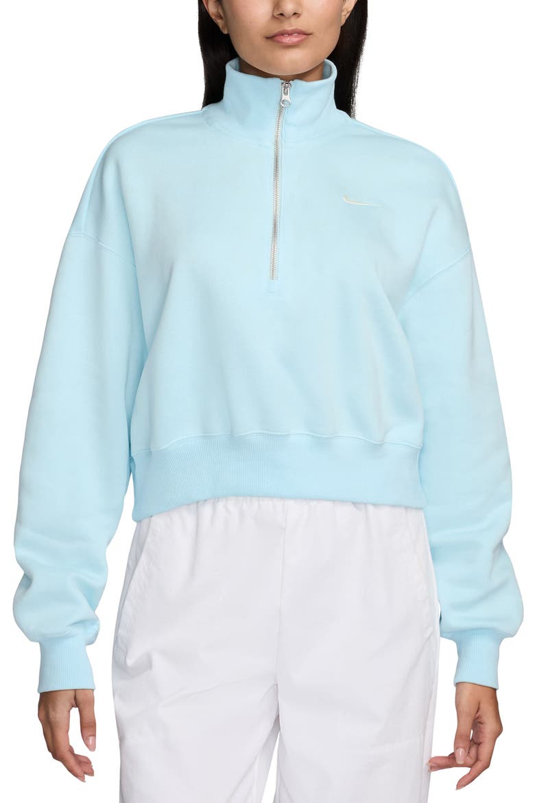 Sportswear Phoenix Fleece Crop Sweatshirt, Main, color, GLACIER BLUE/ SAIL