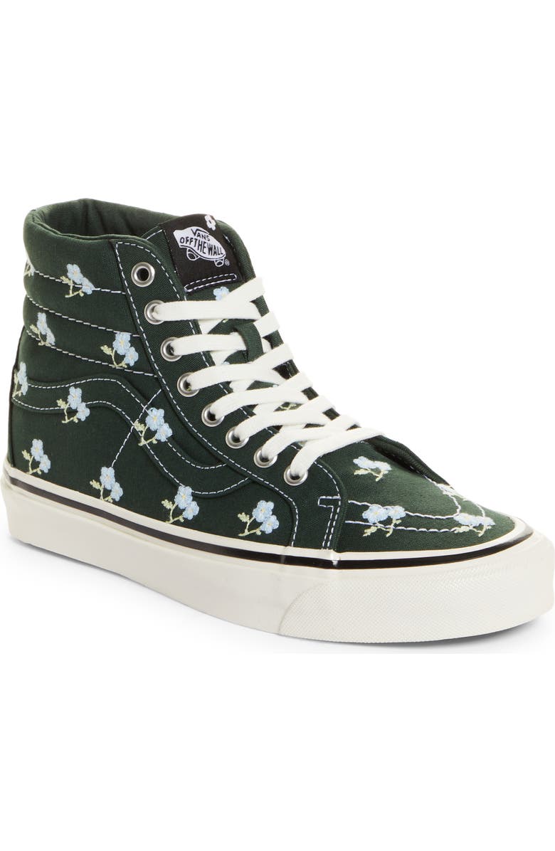 Vans X Sandy Liang Sk8-Hi 38 DX Embroidered High Top Platform Sneaker, Main, color, Natural