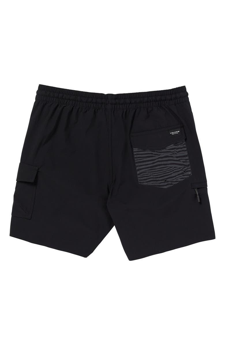 Volcom Truly Liberators Swim Trunks, Alternate, color, Black