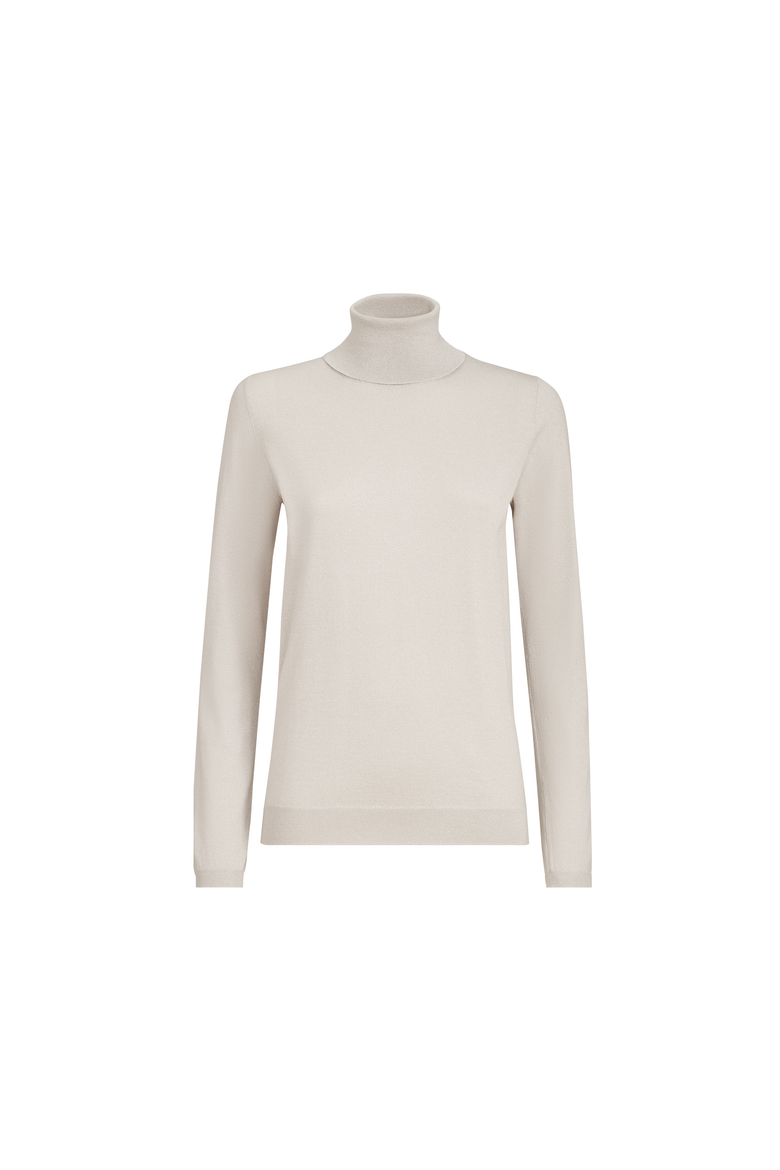 Cashmere and silk Sparkling sweater, Alternate, color, Pearl Grey