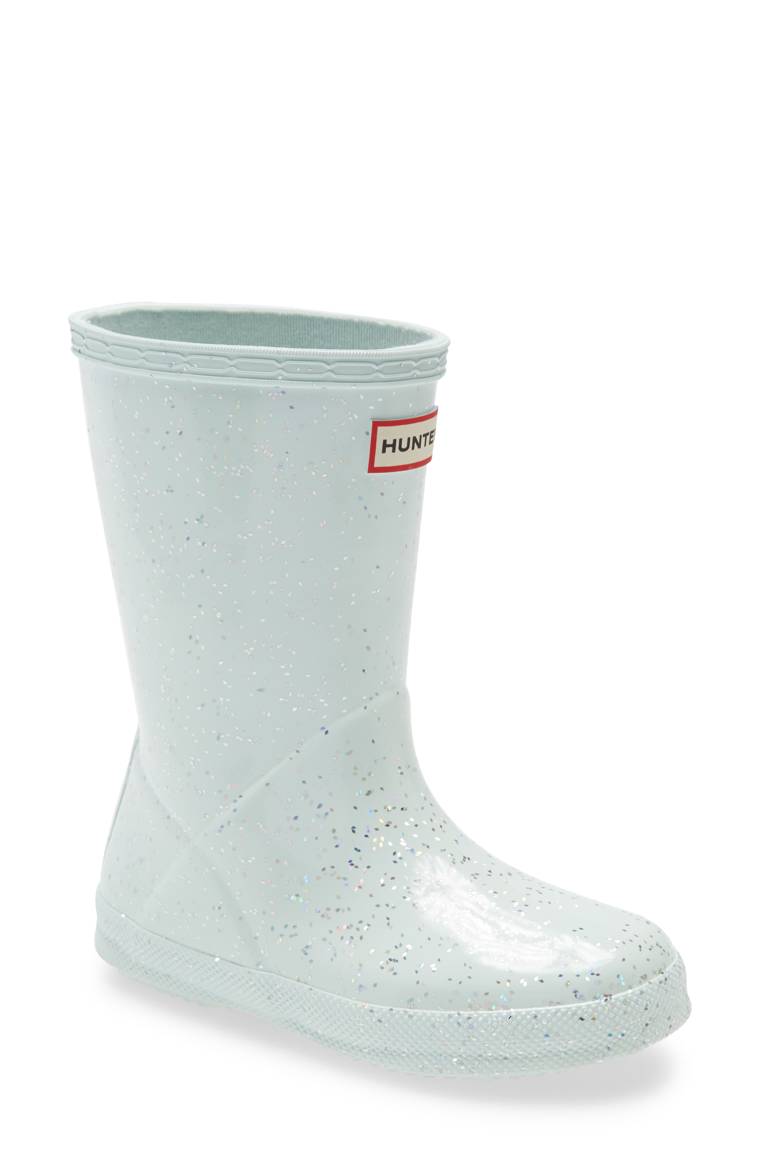 First Classic Giant Glitter Waterproof Rain Boot, Main, color, SPEARMINT