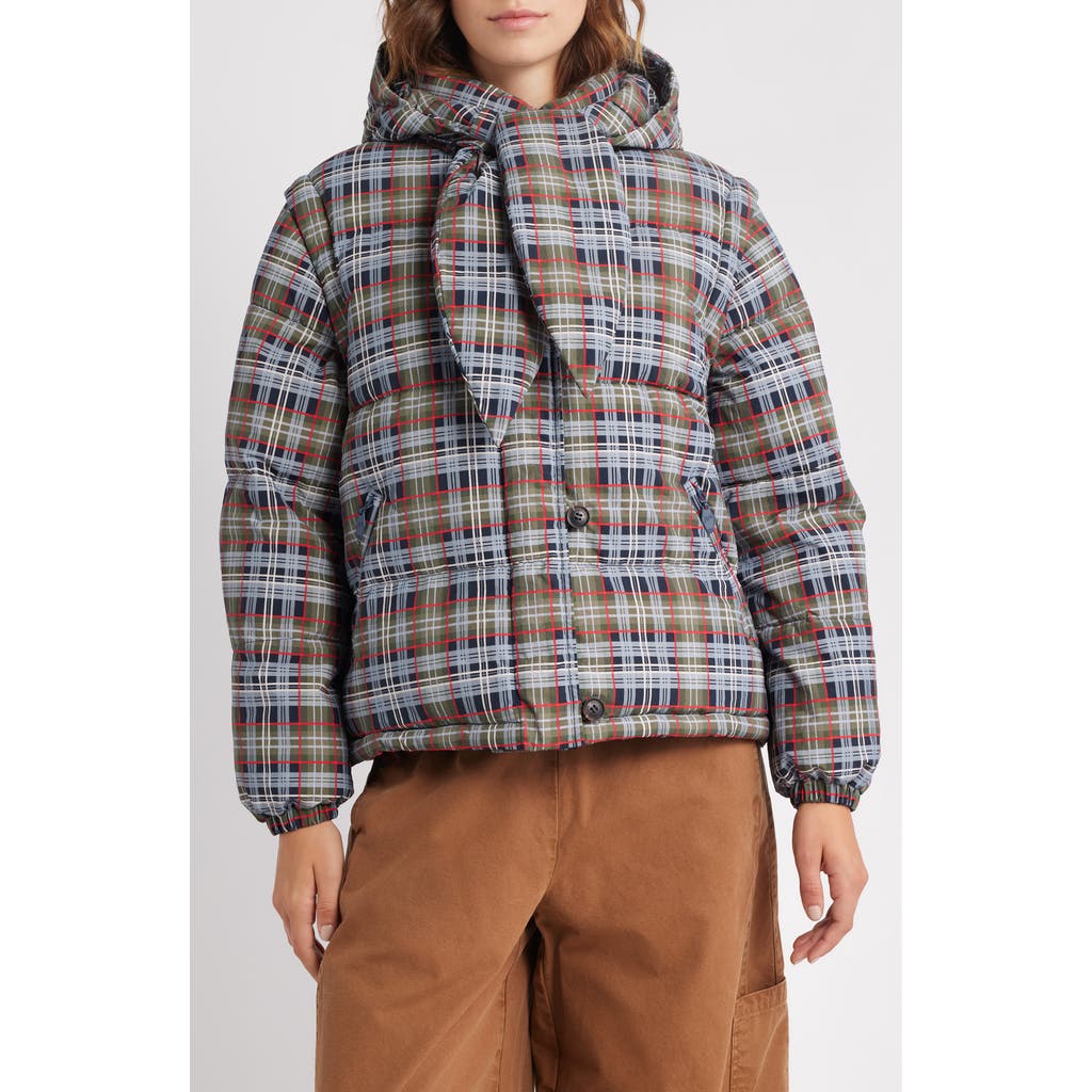 Damson Madder Womens Multi Pearl Hooded Shell Jacket In Multi