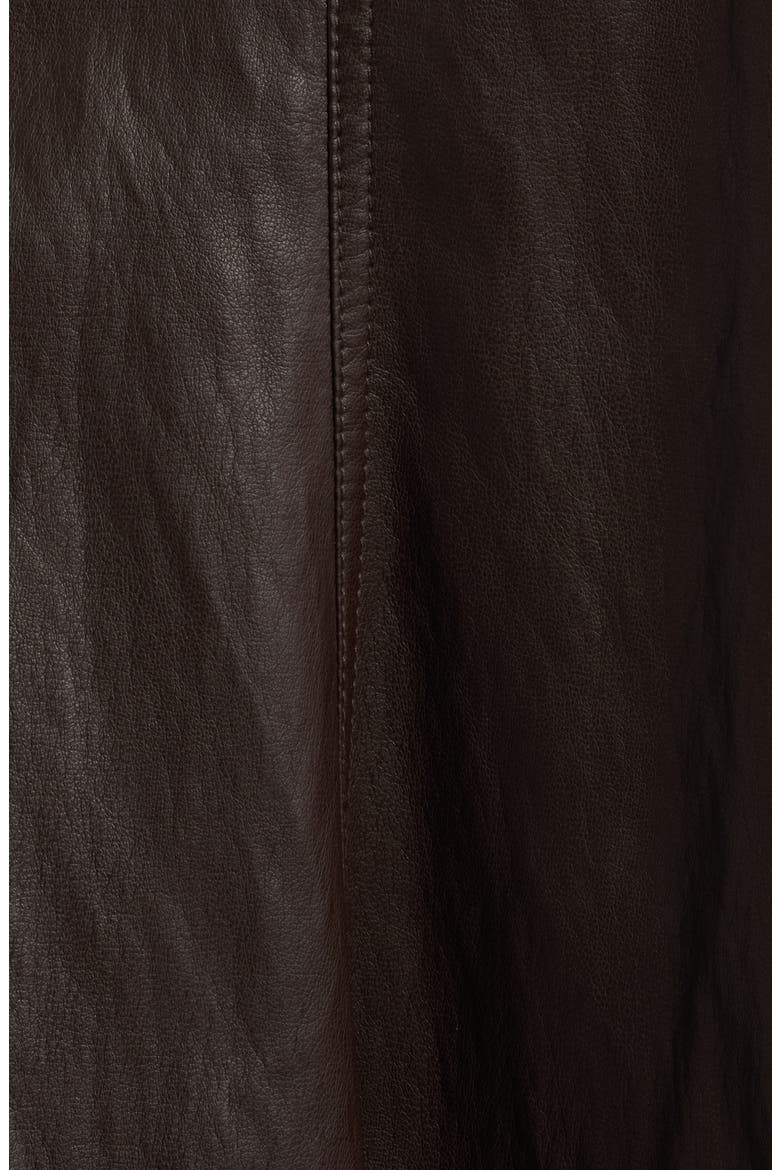Ellen Faux Leather Midi Skirt, Alternate, color, DARK BROWN
