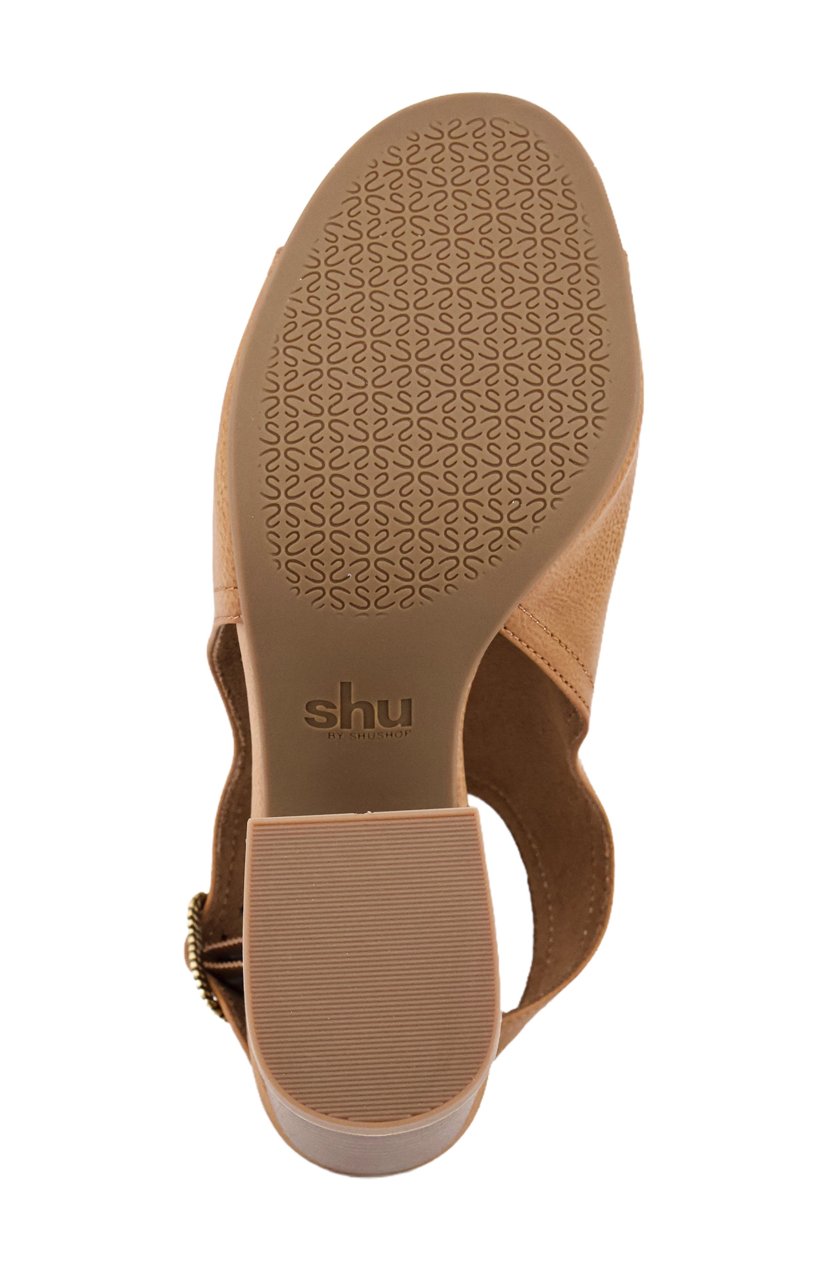 Ghita Faux Leather Block Heel Sandal, Alternate, color, CAMEL