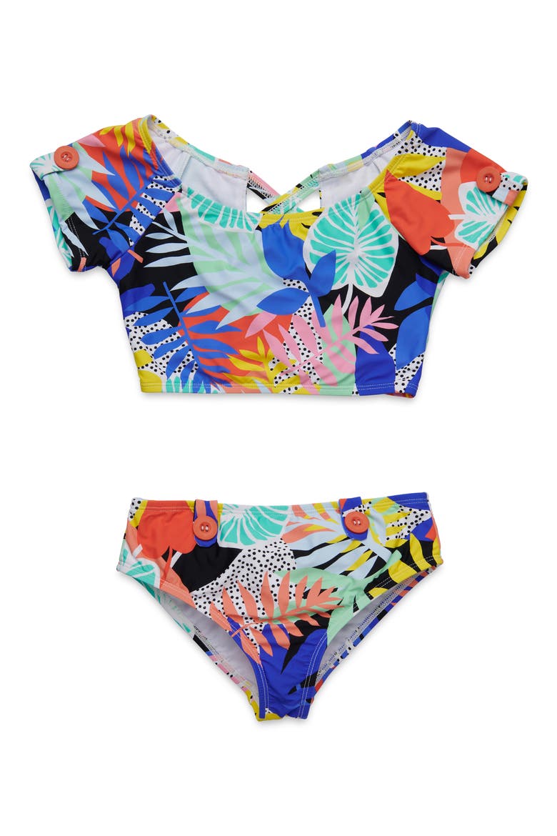Kids' X-Back Two-Piece Swimsuit, Main, color, MULTI