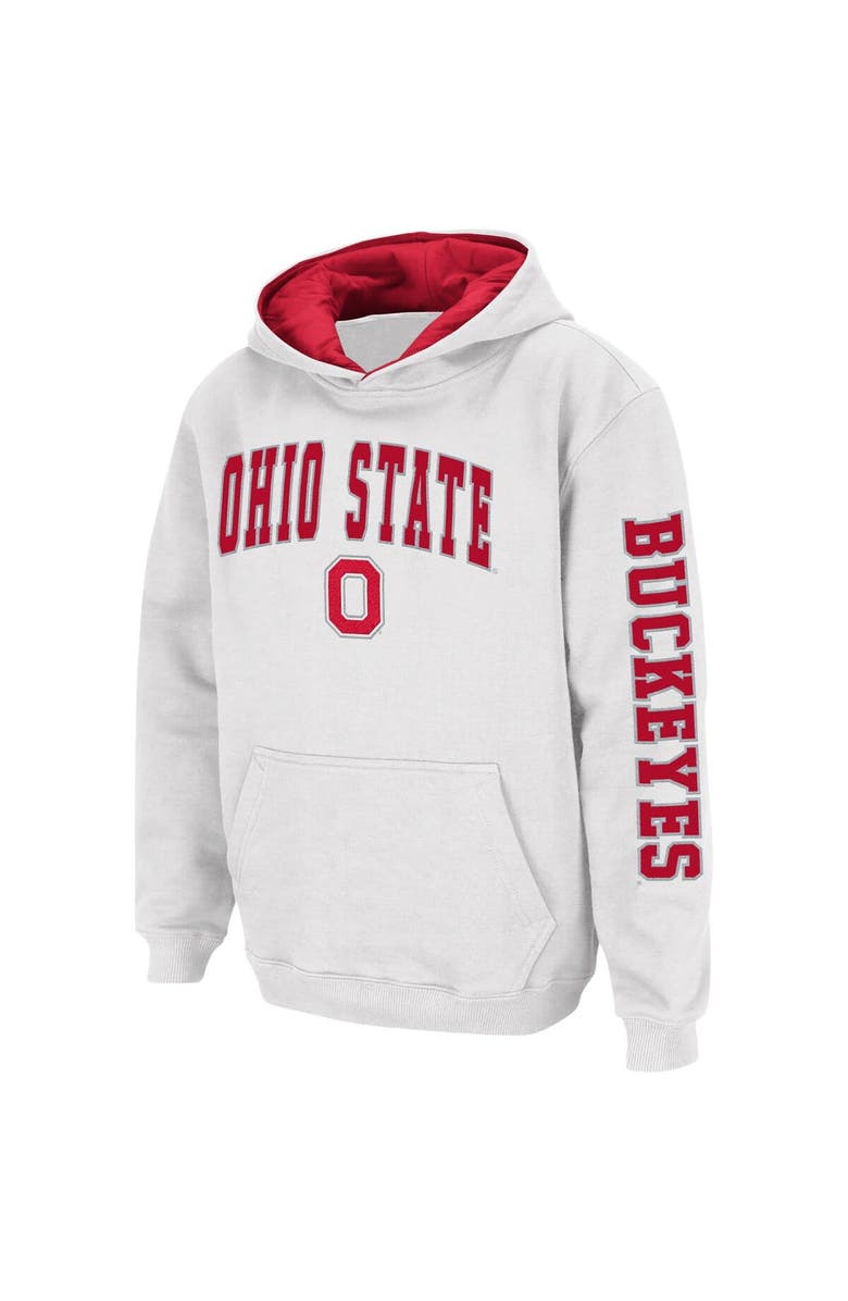 COLOSSEUM Youth Colosseum  White Ohio State Buckeyes 2-Hit Pullover Hoodie, Alternate, color, White