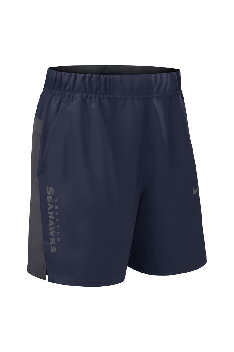 Men's Nike College Navy Seattle Seahawks Woven Victory Performance Shorts, Alternate, color, College Navy