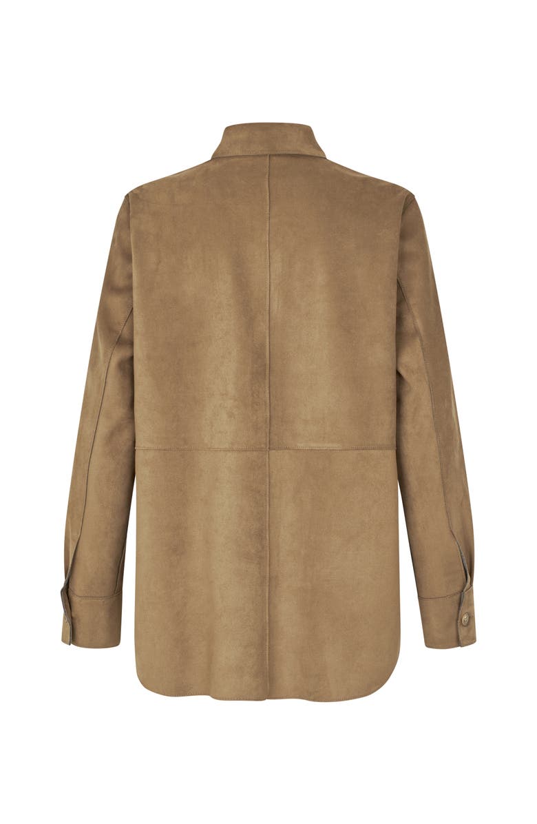 Masai Copenhagen MaIvethra Faux Suede Shirt, Alternate, color, Otter