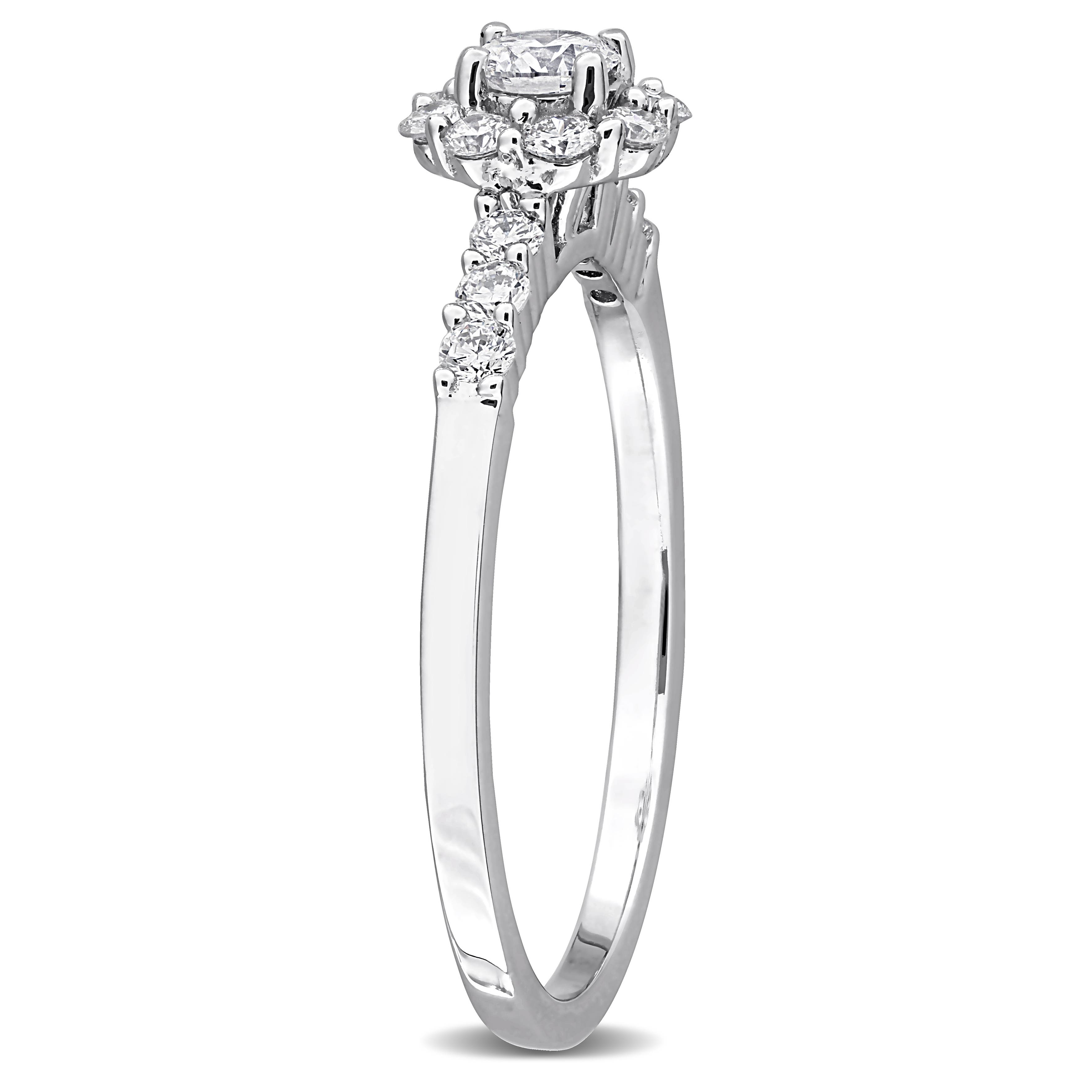 Julianna B. Lab Grown Diamond Floral Halo Ring (Women) | Nordstrom