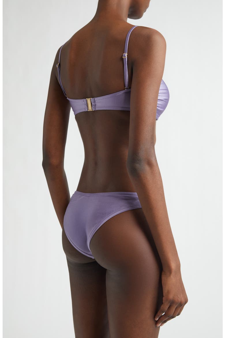 Indra Hardware Bandeau Two-Piece Swimsuit, Alternate, color, DUSTY LILAC