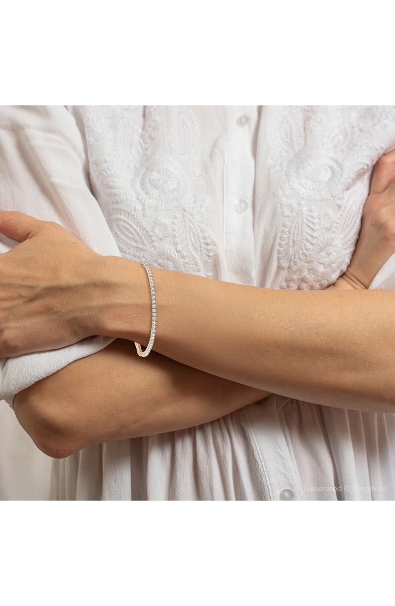 Bliss Diamond 5 Carat TW Round Cut Lab Grown Diamond Tennis Bracelet 14k Gold Lab Grown, Alternate, color, 14K White Gold