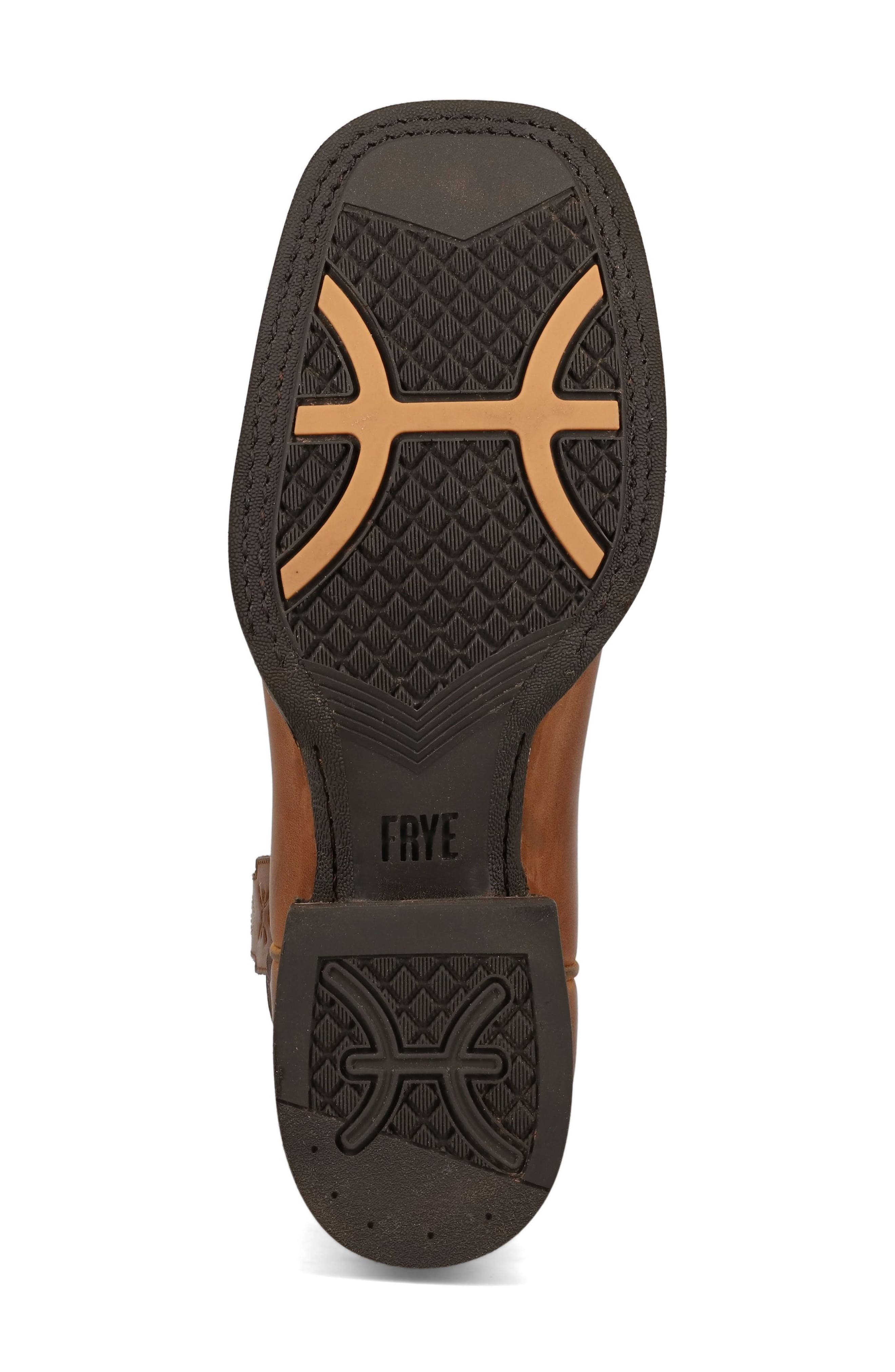 Frye Hauser Logo Stitch Western Boot, Alternate, color, Tan/ Tobacco