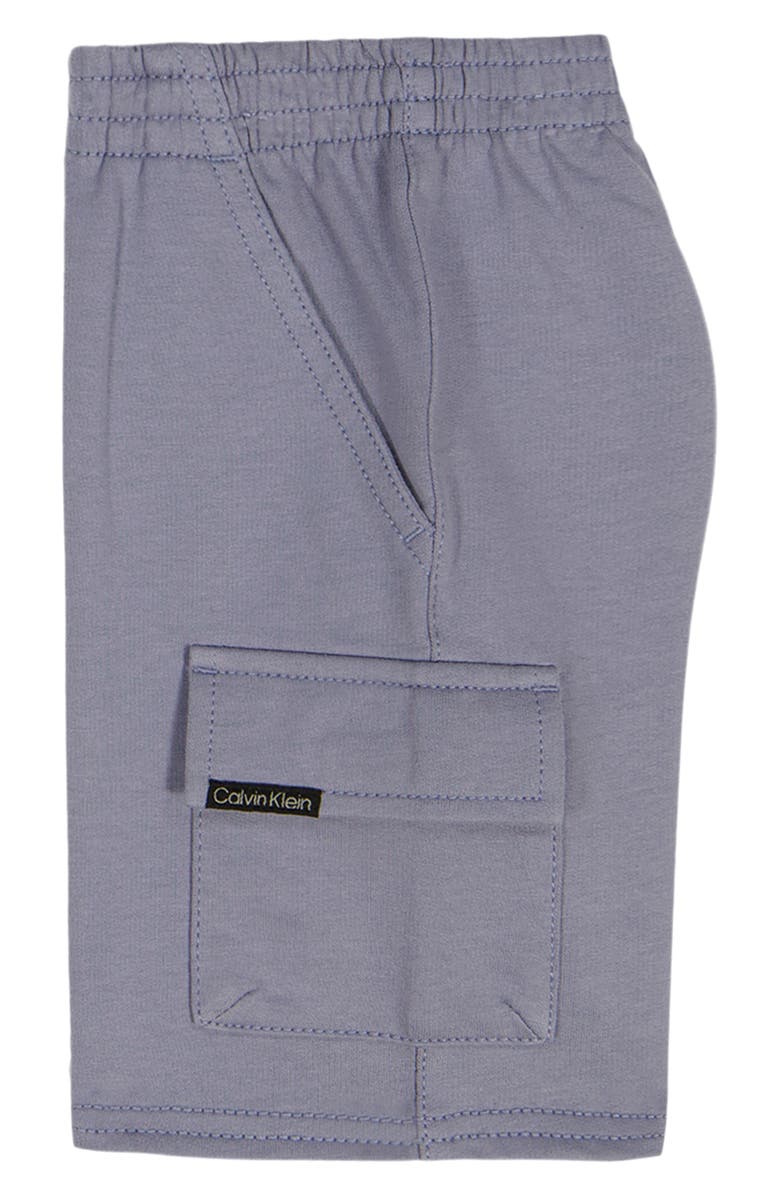 Calvin Klein Kids' Stripe Pocket T-Shirt & Cargo Shorts Set, Alternate, color, Purple Multi