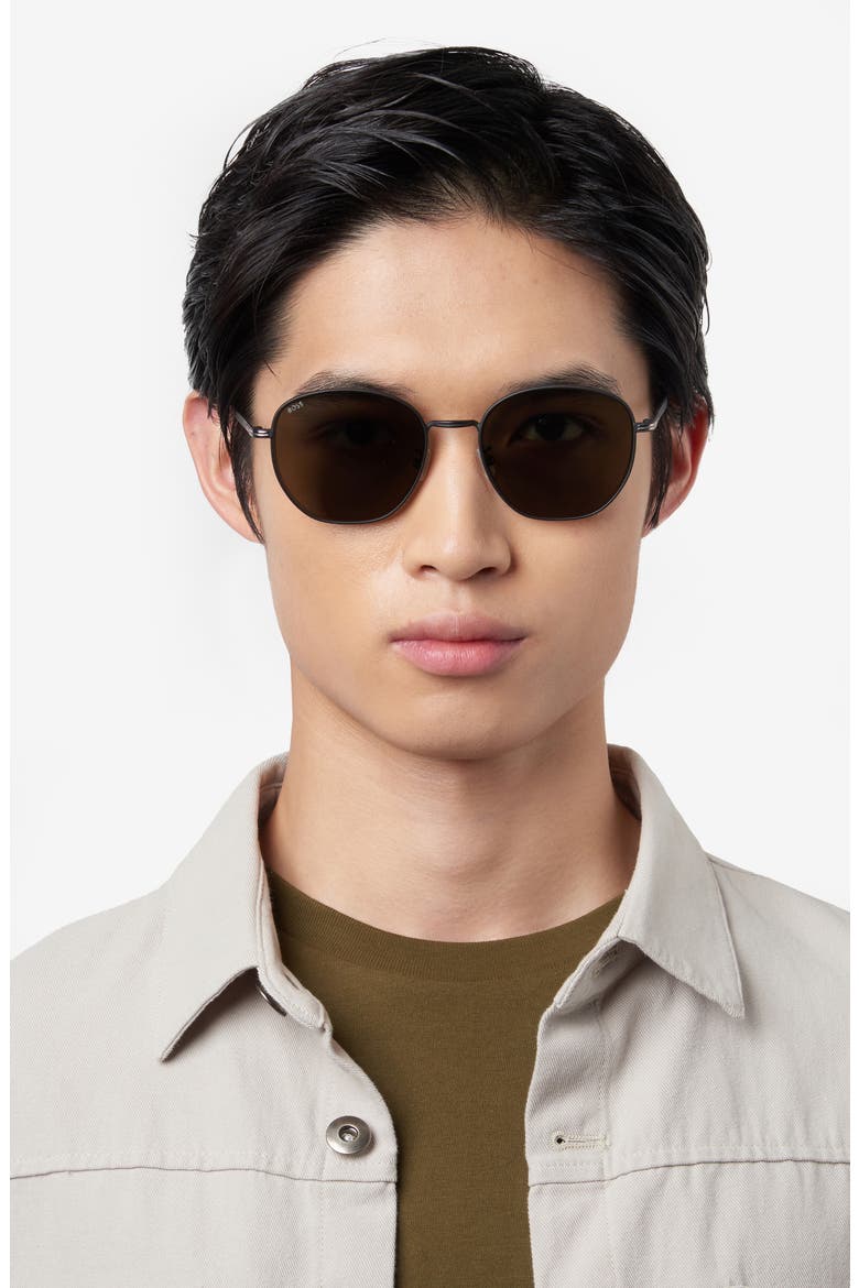 1671/F/SK 56mm Rectangular Sunglasses, Alternate, color, MATTE BLACK