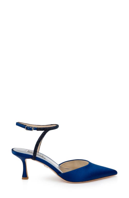 Badgley Mischka Collection Autumn Pointed Toe Ankle Strap Pump In Blue