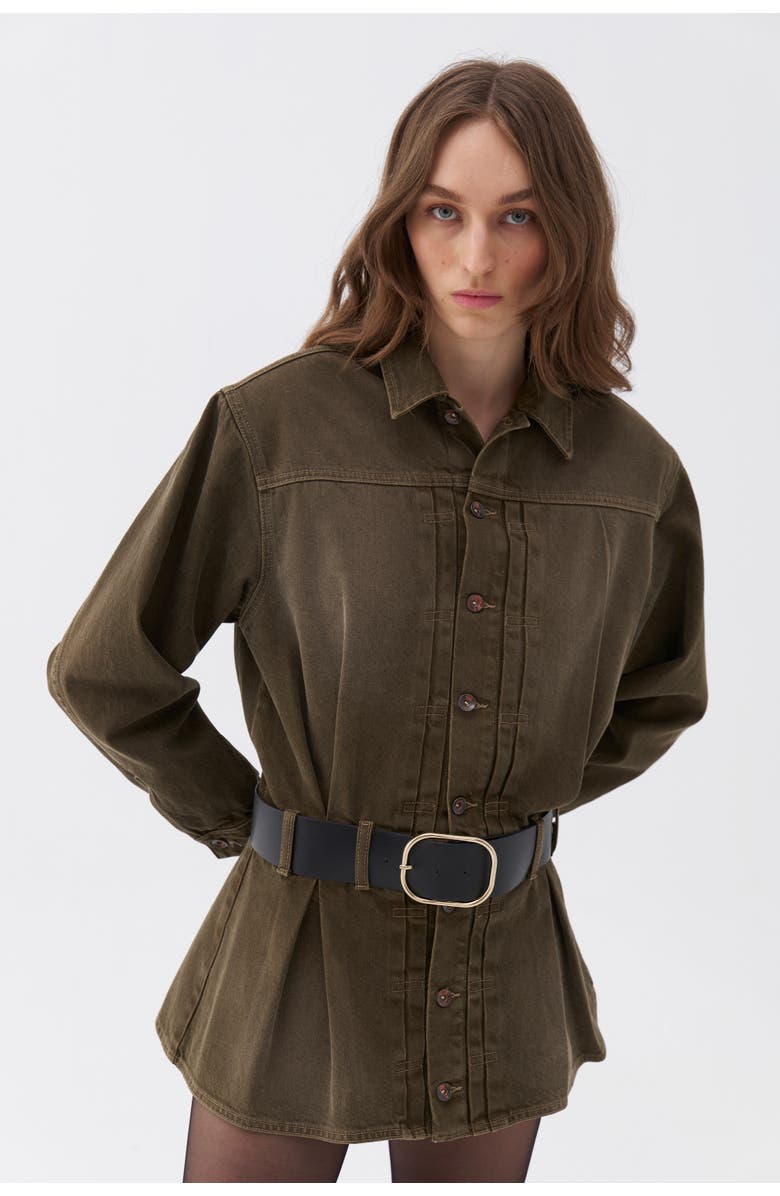 Nocturne Belted Mini Shirt Dress, Alternate, color, 