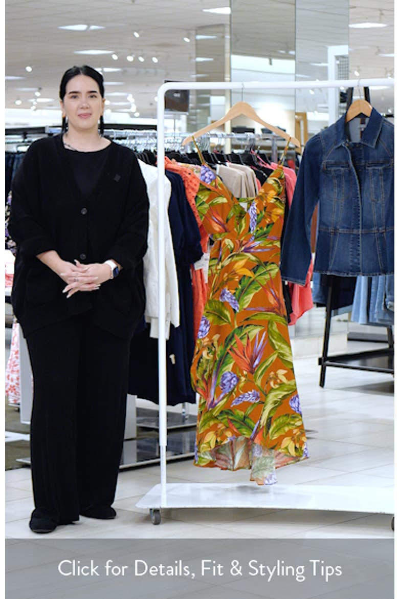 Floral Linen Wrap Dress video
