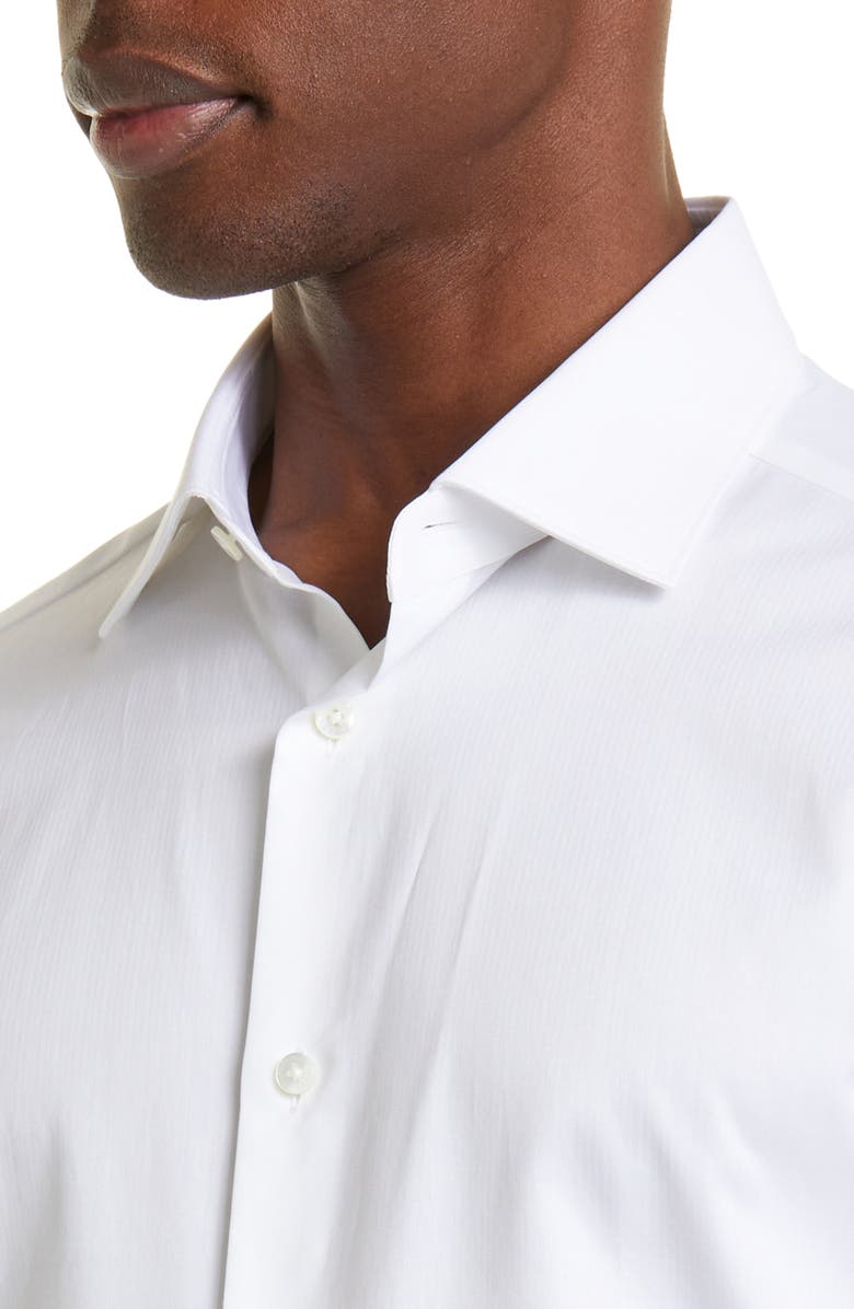 ZEGNA Trofeo Milano Cotton Button-Up Shirt, Alternate, color, White