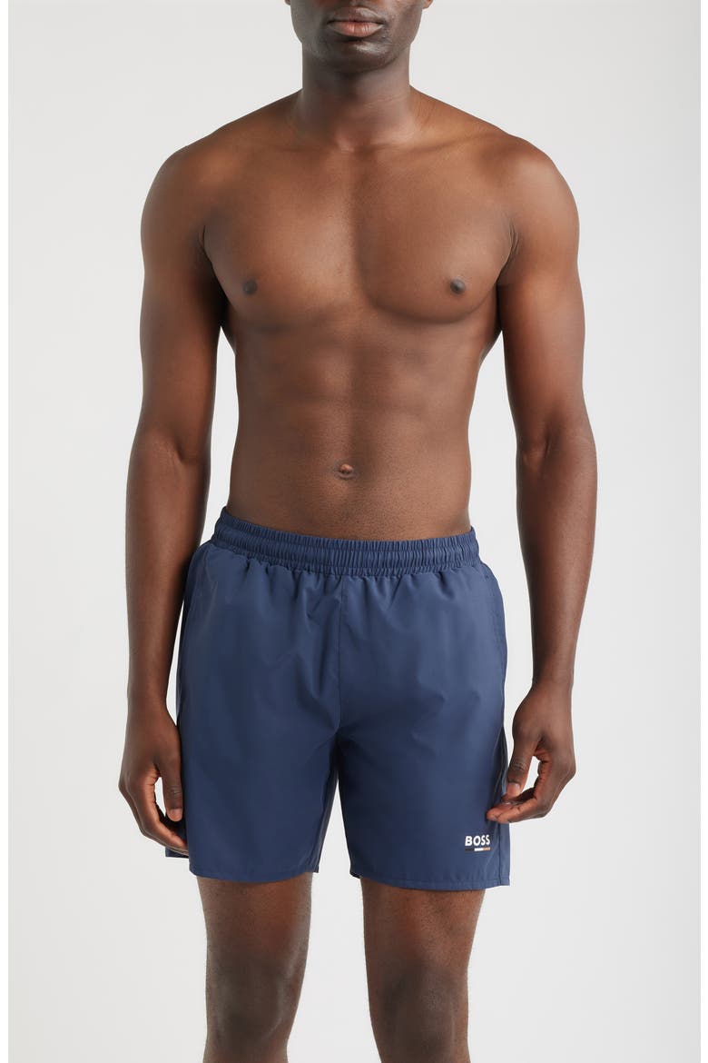 Swordfish Swim Trunks, Main, color, NAVY