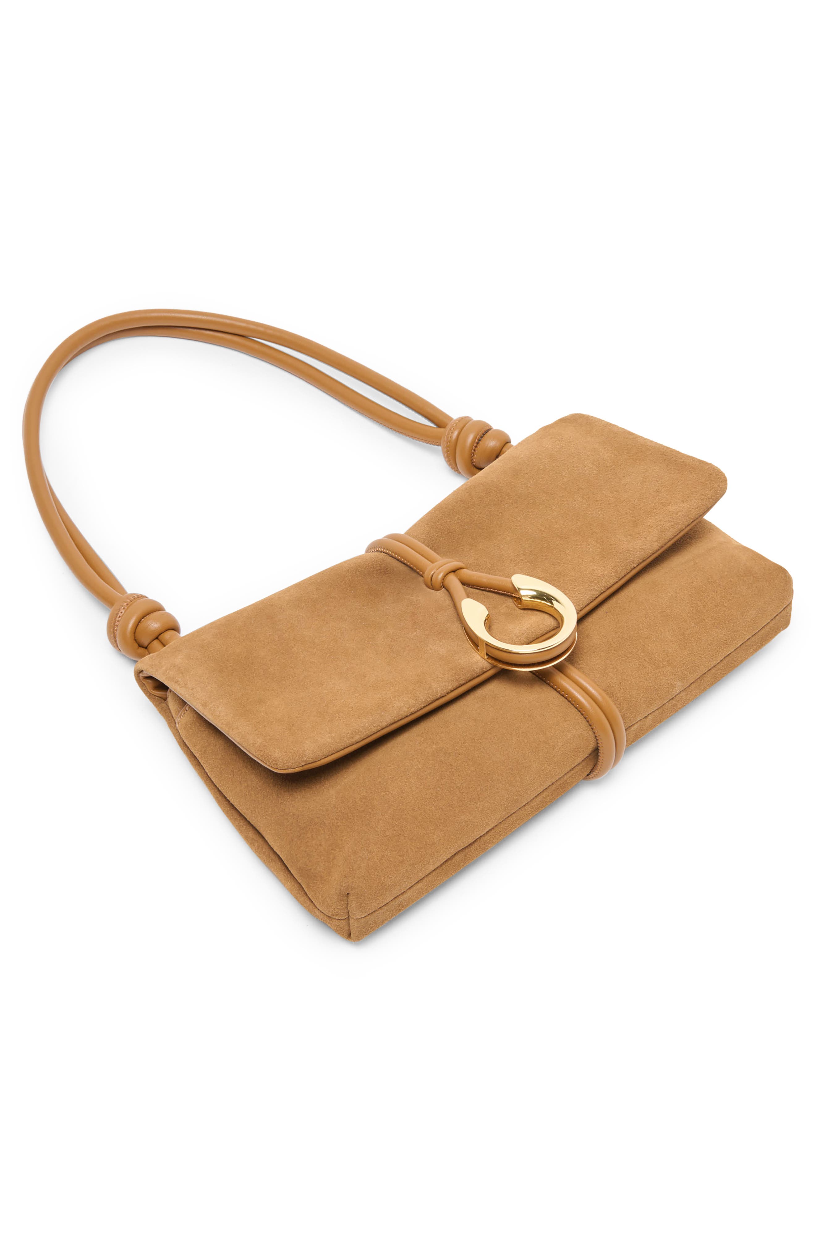 Amina Shoulder Bag, Alternate, color, PECAN SUEDE