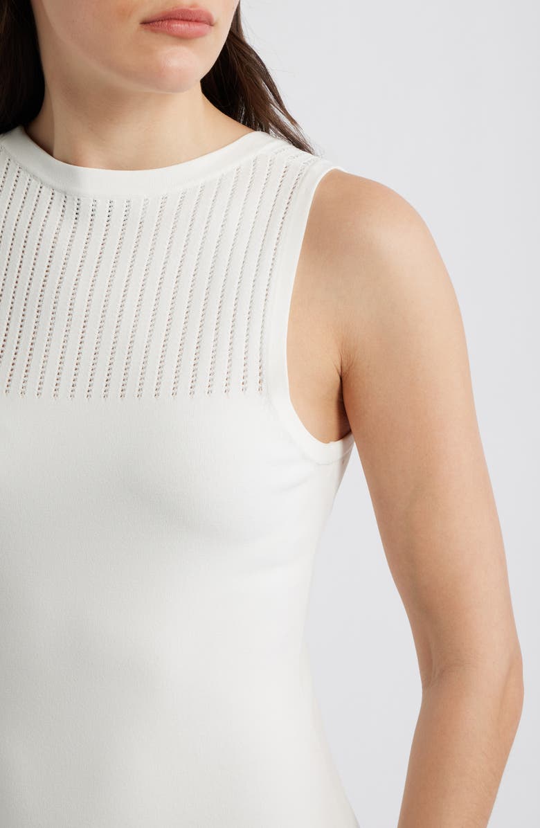 Elie Tahari The Alana 3D Flower Sleeveless Maxi Dress, Alternate, color, Sky White